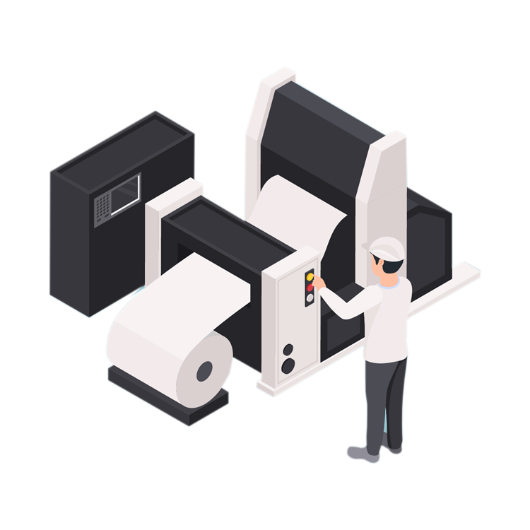 เครื่องพิมพ์สติกเกอร์ม้วน พิมพ์ฉลากสินค้าต่อเนื่องแบบโรล พิมพ์เลเบลม้วน โรงพิมพ์สติ๊กเกอร์