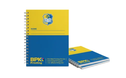 สมุดบันทึกพรีเมียมพิมพ์โลโก้บริษัทใช้เป็นของแจกองค์กร รับพิมพ์สมุดโรงเรียน
