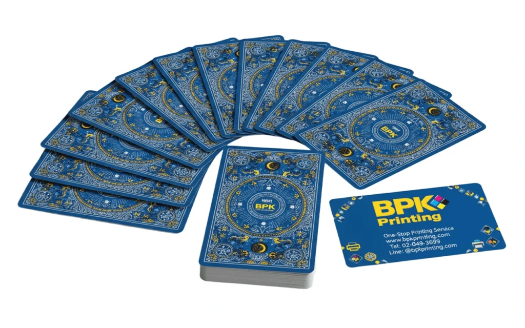 ไพ่ยิปซี พิมพ์ลายทองกระดาษหนา เคลือบด้านกันรอยคุณภาพสูง
