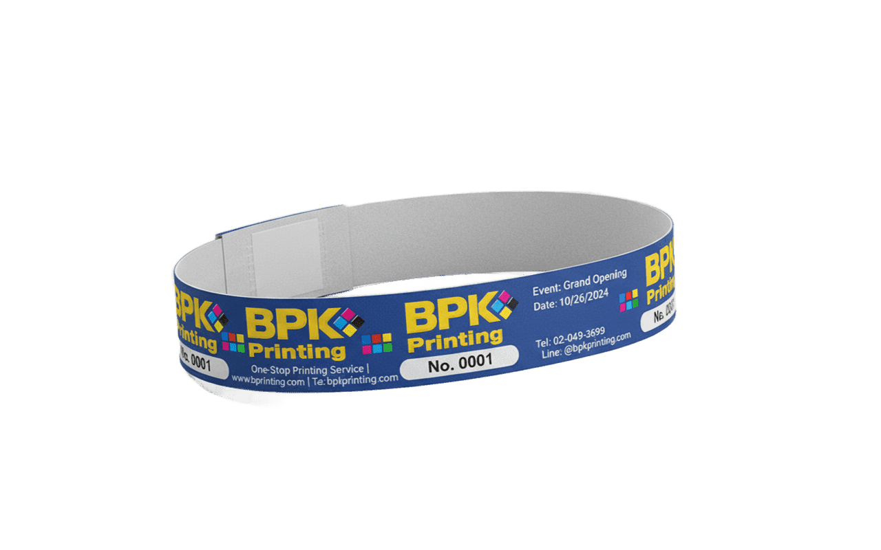 รับพิมพ์สายรัดข้อมือกระดาษคุณภาพสูงริสแบนด์กระดาษพิมพ์โลโก้สำหรับงานอีเวนต์และคอนเสิร์ต