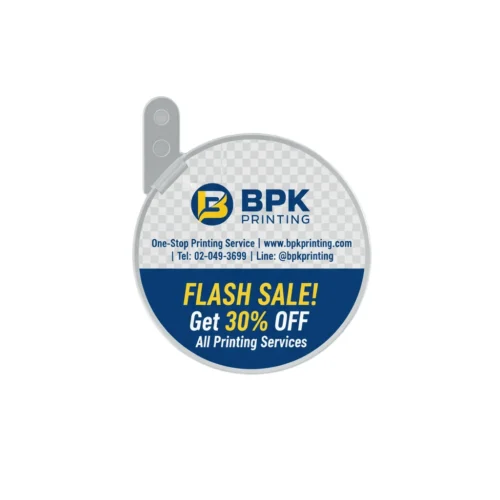 ป้ายวอบเบอร์สำหรับติดชั้นวางสินค้า พิมพ์สีคมชัดพร้อมโลโก้แบรนด์ รับพิมพ์ป้ายเด้ง