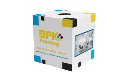 ผลิตกล่องจับรางวัลขนาดใหญ่พิมพ์โลโก้สีสดคุณภาพสูงจากโรงพิมพ์ BPK Printing