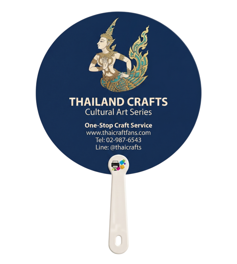 พัดกระดาษลายโลโก้