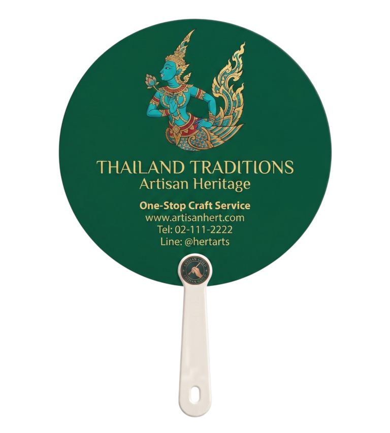 พัดกระดาษโลโก้บริษัท