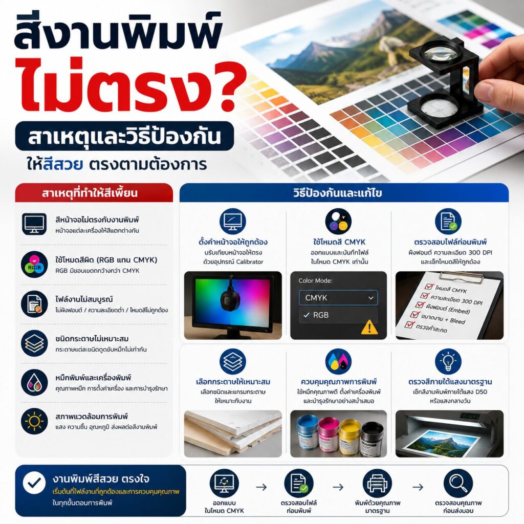 สีงานพิมพ์ไม่ตรง?