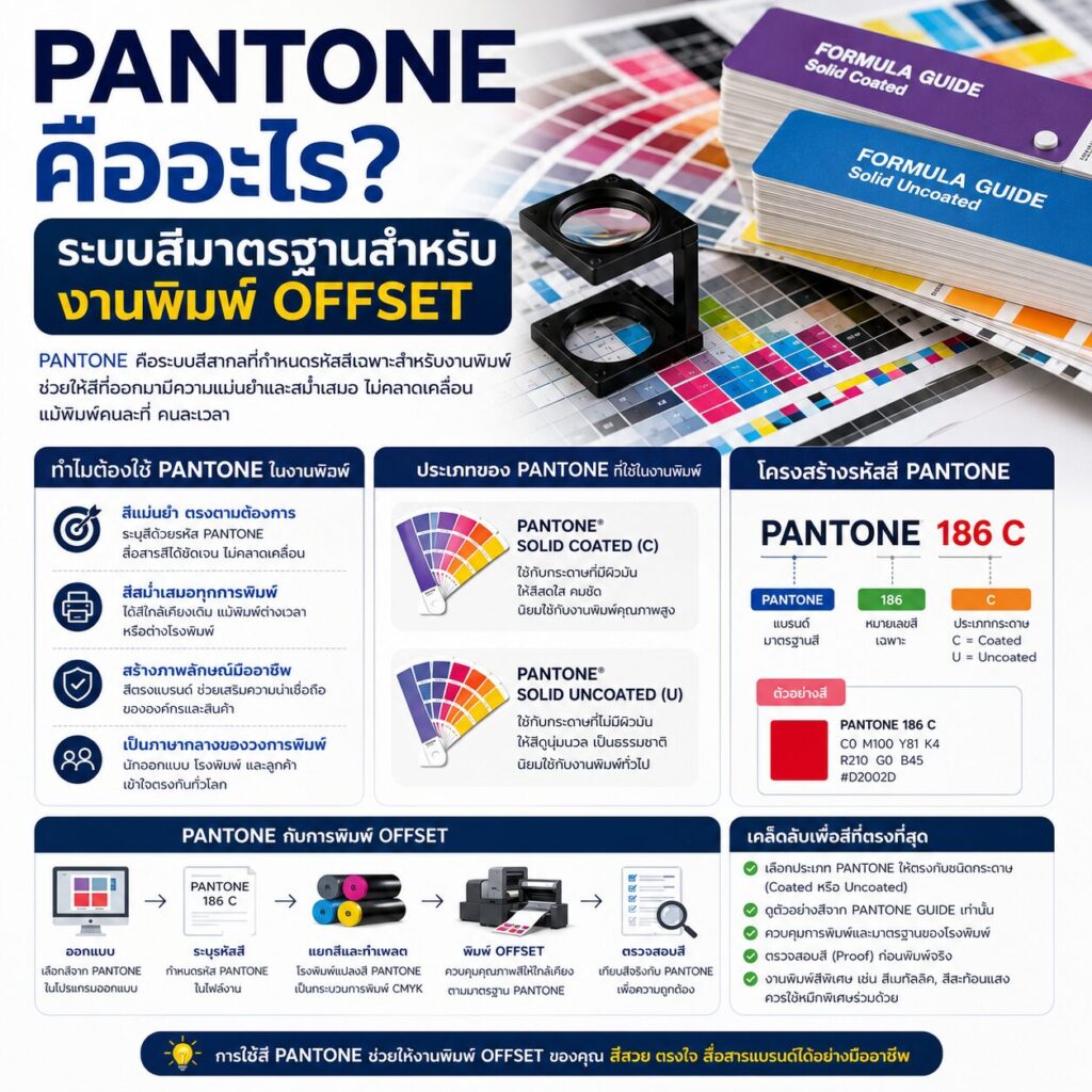 Pantone คืออะไร? ระบบสีมาตรฐานสำหรับงานพิมพ์ Offset