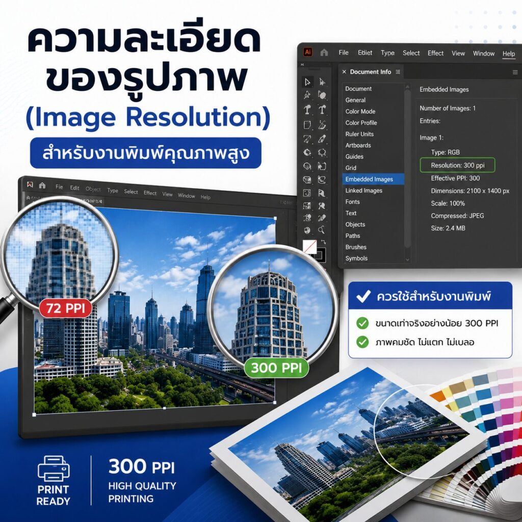 ความละเอียดของรูปภาพ (Image Resolution) สำหรับงานพิมพ์ | BPK Printing