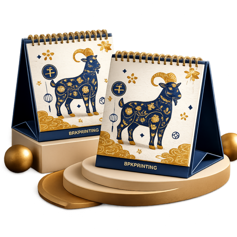 ปฏิทินจีนตั้งโต๊ะ 2569 รับผลิตตามแบบ พร้อมโลโก้บริษัท | BPK Printing