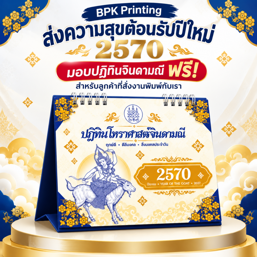 แจกฟรี ปฏิทินจินดามณี 2570 | BPK Printing